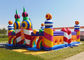 Τετραπλάσιο ράψιμο θεματικών πάρκων κάστρων bouncy πολυβινυλικού χλωριδίου ενηλίκων παιδιών