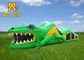 PVC διογκώσιμος πράσινος παιδιών Bouncy Castle Combo τραμπολίνων διογκώσιμος ζωικός